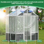 Wooden Walk-In Greenhouse 76''x48''x86''
